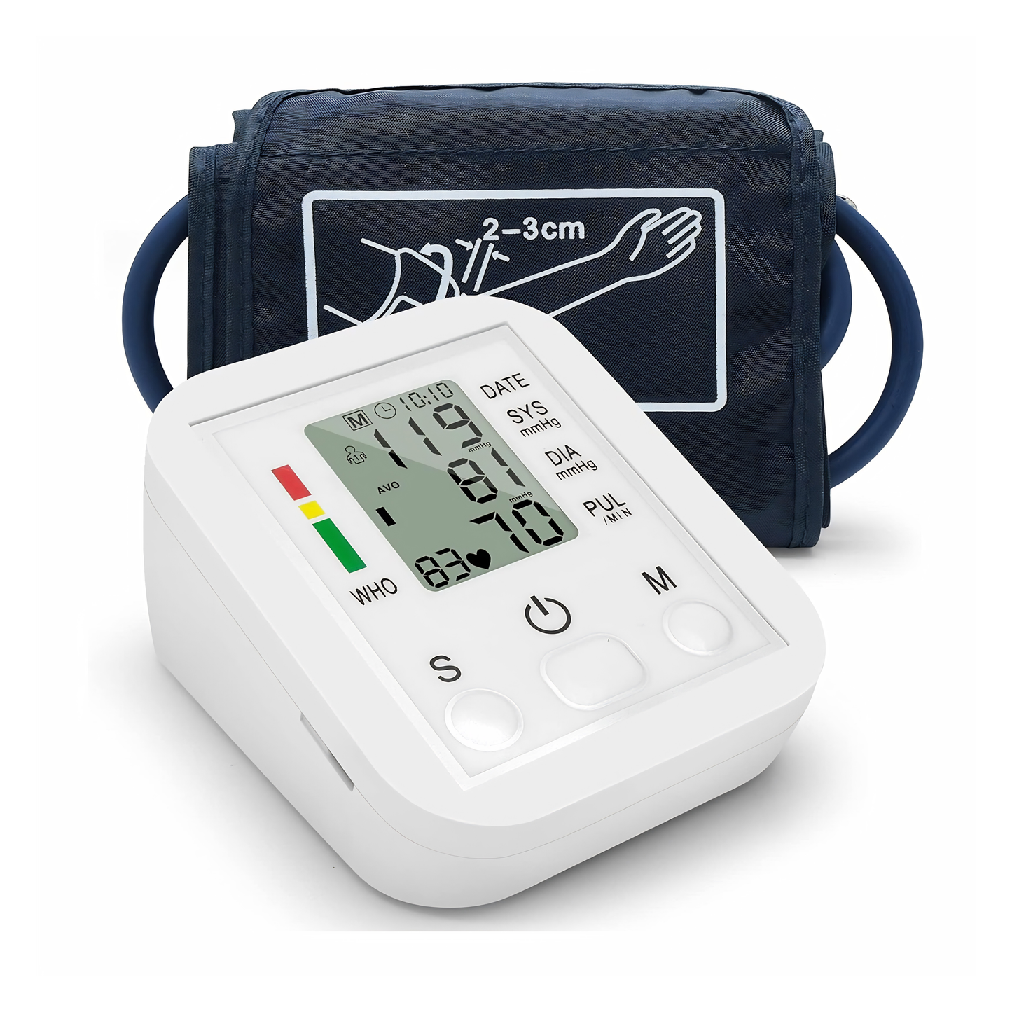 Digital Blood Pressure Monitor – Fully Automatic Upper Arm BP Machine with Heart Rate Monitor & Voice Function, Portable Design Zenifie