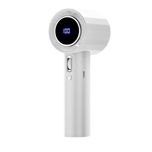 USB Rechargeable Handheld Fan with Digital Display and Adjustable Speed Zenifie