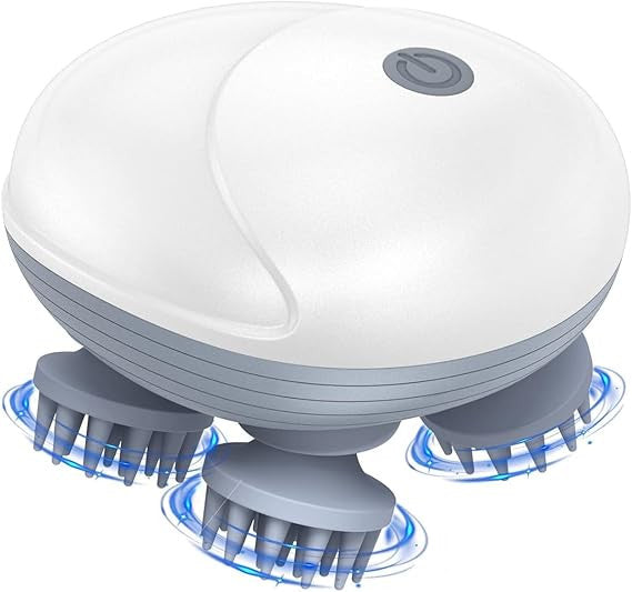 Electric Scalp Massager – Cordless Deep Kneading Head Massager with 3 Intensity Levels & USB Rechargeable Zenifie