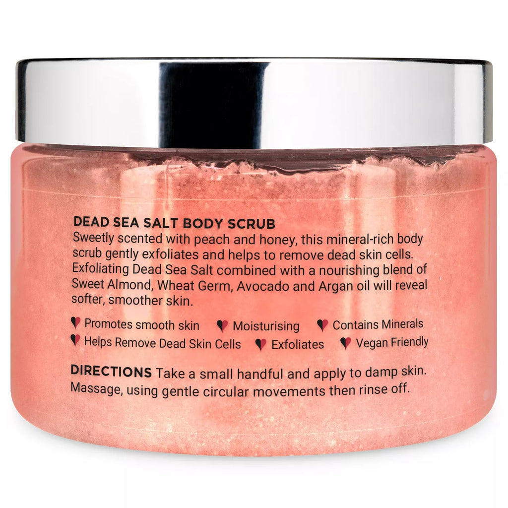 PraNaturals Dead Sea Salt Body Scrub 500g w/ Natural Oils & Minerals No parabens