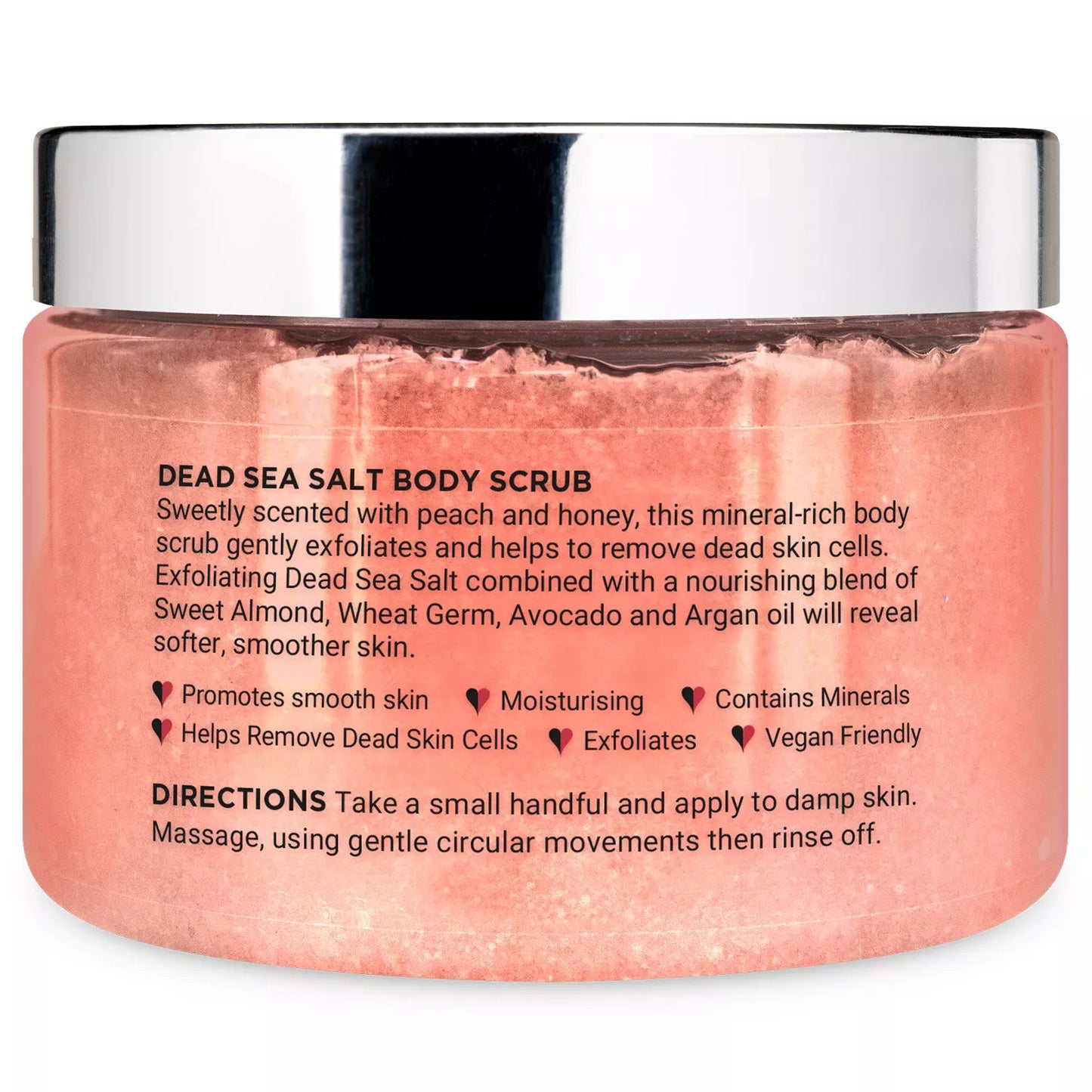 PraNaturals Dead Sea Salt Body Scrub 500g w/ Natural Oils & Minerals No parabens