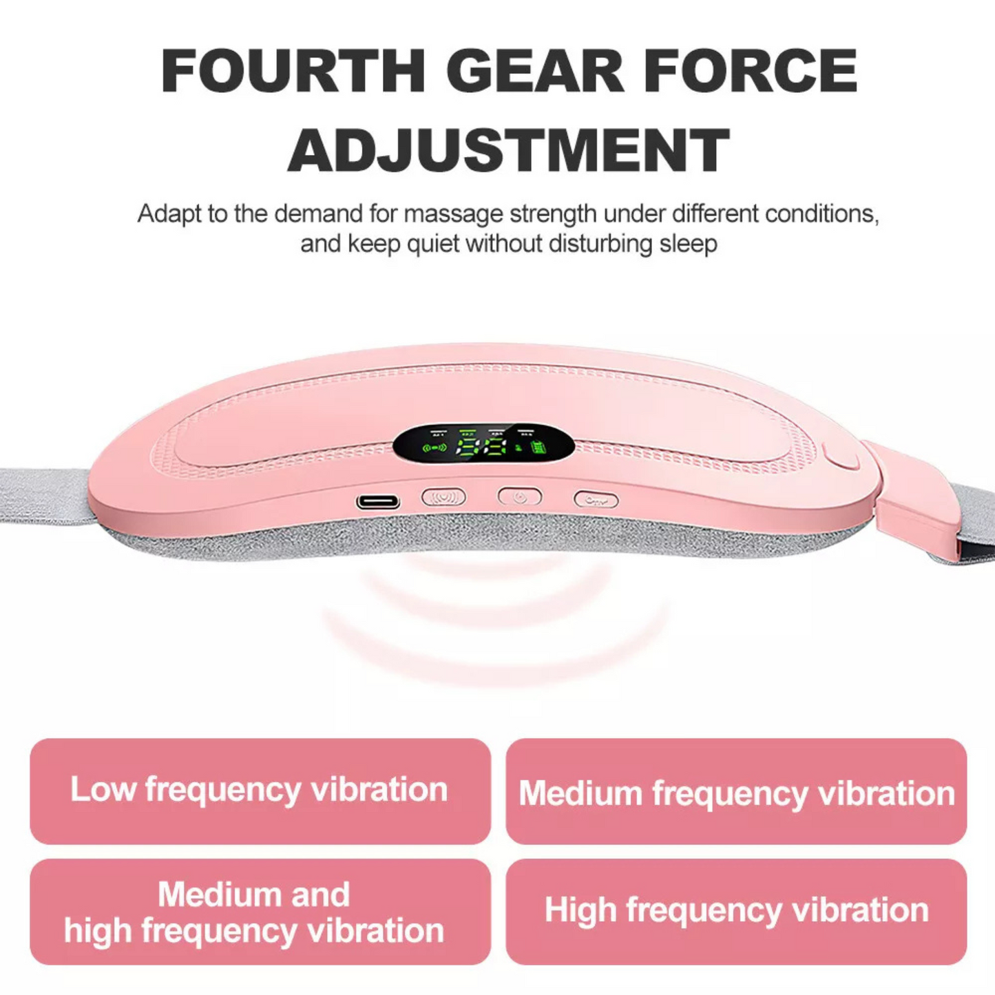 Menstrual Pain Relief Heating & Massage Belt – Fast Heat Therapy for Cramps, Back & Abdominal Comfort Zenifie