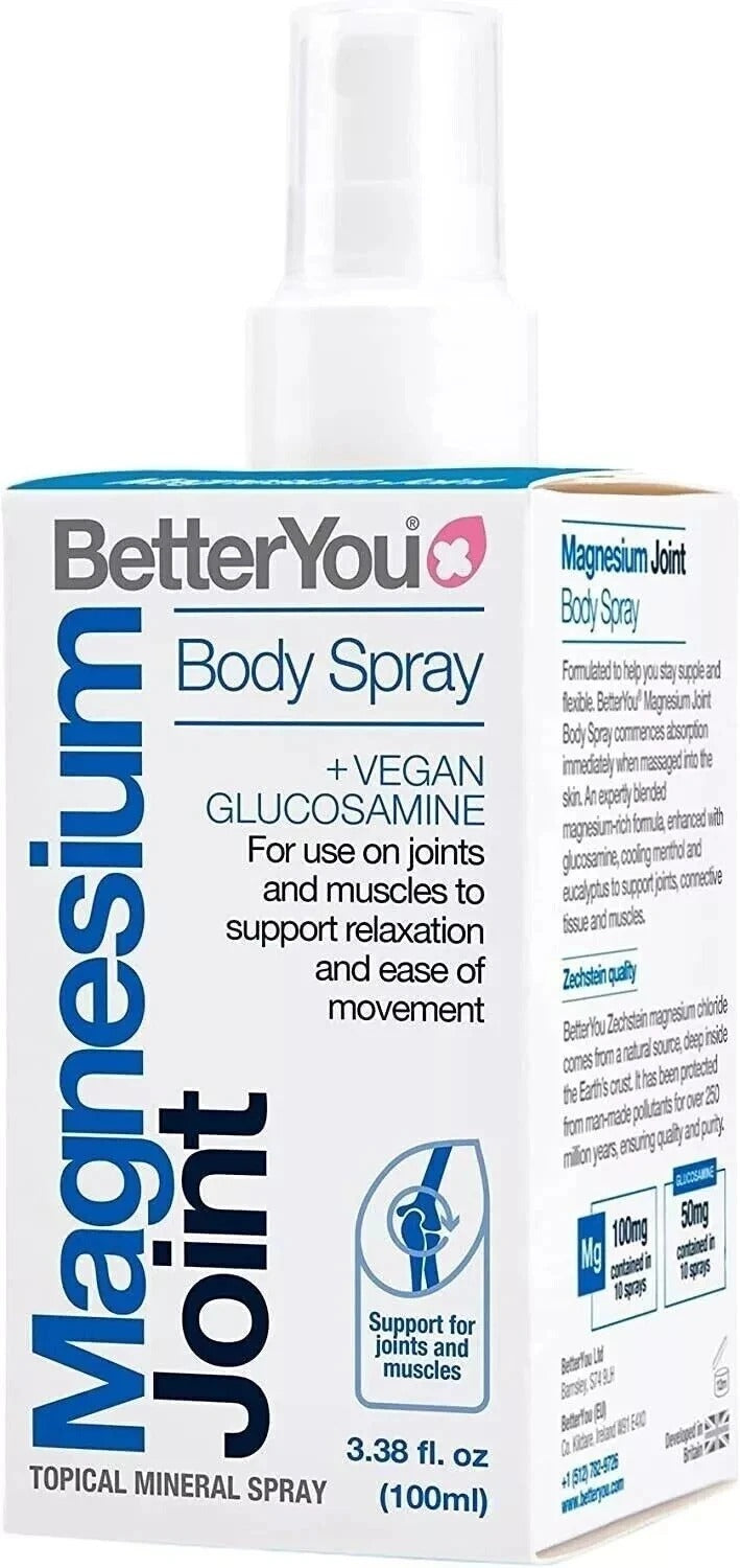 BetterYou Magnesium Oil Joint Spray Body Support Function 100ml UK Free Delivery