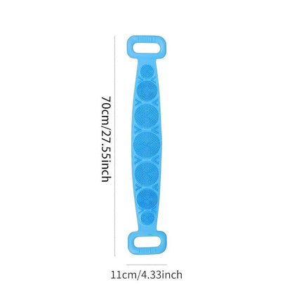 Silicone Bath Body Brush, Exfoliating Long Silicone Body Back Scrubber Zenifie