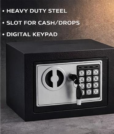 Digital Safe Locker |  Mini Lock Box for Home, Office, Hotel