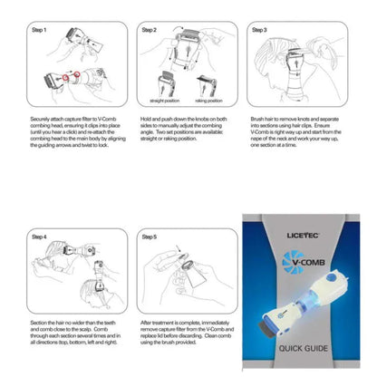 V Comb Electronic Head Lice Removal Machine Anti Lice Machine Zenifie