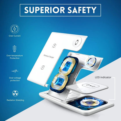 Wireless Charger For iPhone , Apple Watch AirPods 3 in 1 Charging Station Stand