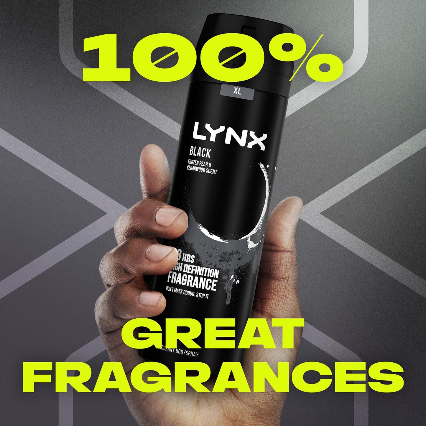 Lynx XL 48-Hour High Definition Fragrance Body Spray Deodorant, 6 Pack, 200ml