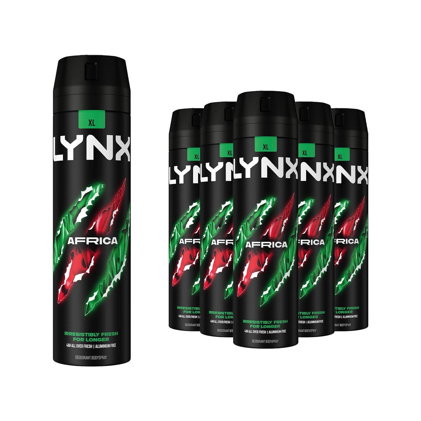 Lynx XL 48-Hour High Definition Fragrance Body Spray Deodorant, 6 Pack, 200ml