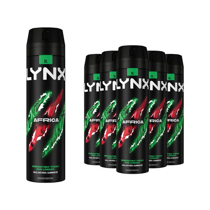 Lynx XL 48-Hour High Definition Fragrance Body Spray Deodorant, 6 Pack, 200ml