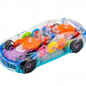 Transparent Gear Racing Toy Car with Lights & Music