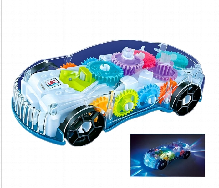 Transparent Gear Racing Toy Car with Lights & Music Zenifie