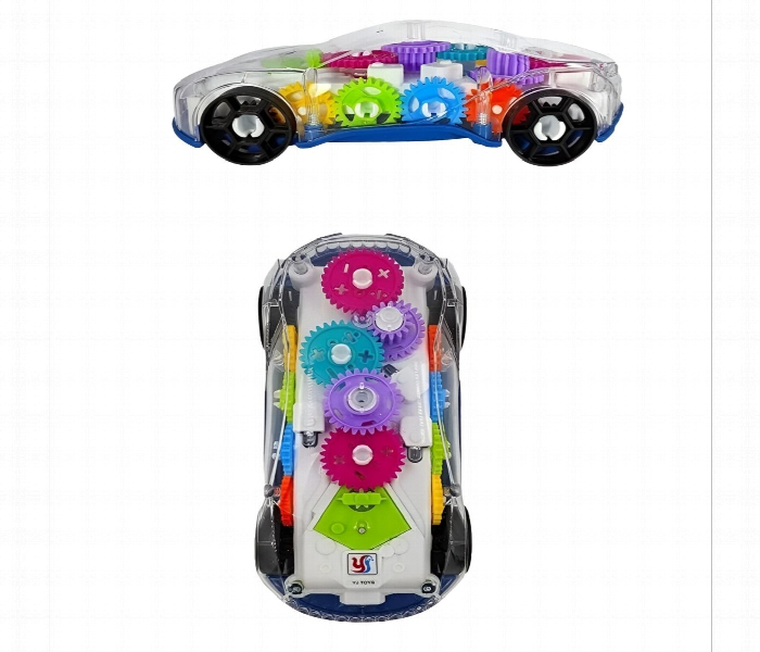 Transparent Gear Racing Toy Car with Lights & Music Zenifie