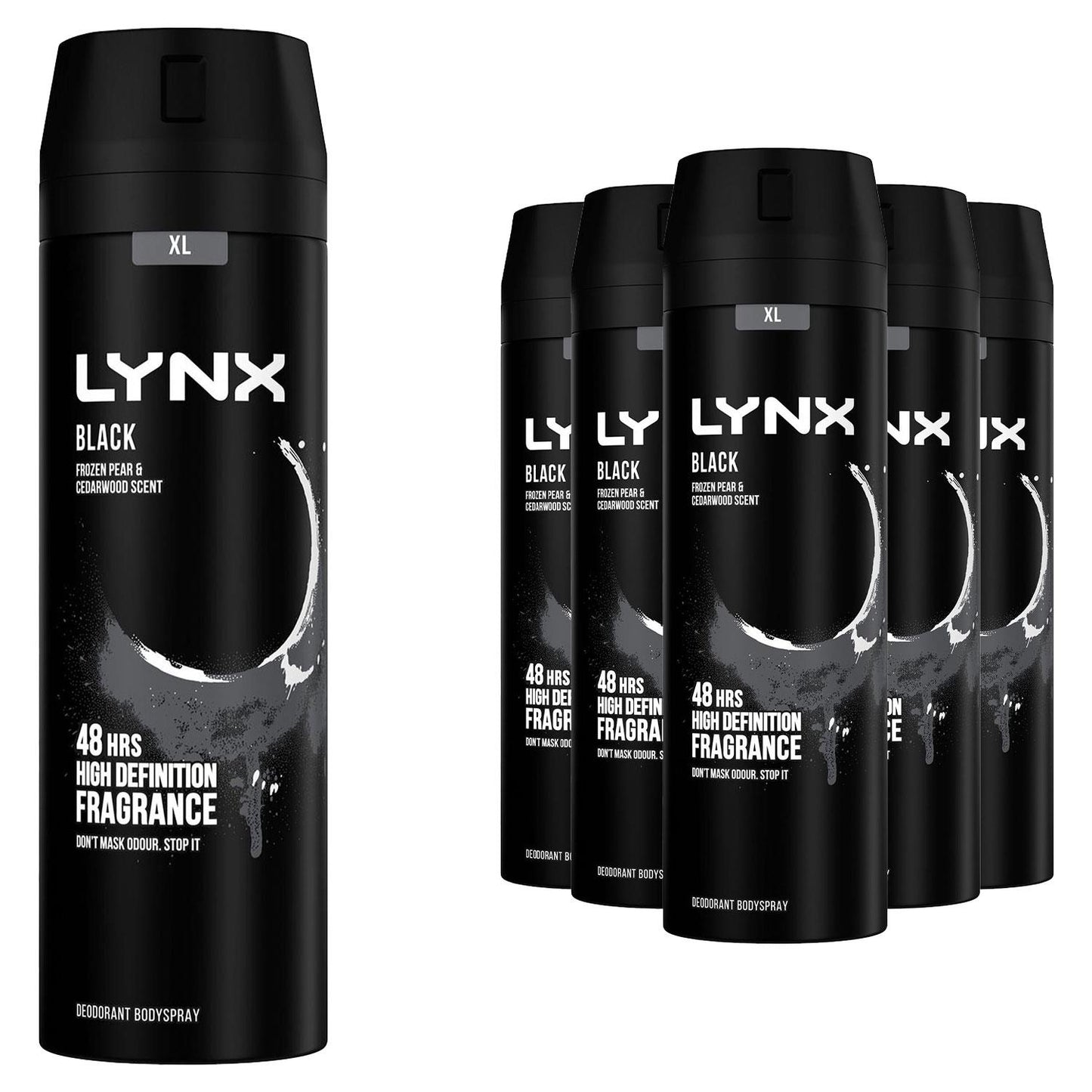 Lynx XL 48-Hour High Definition Fragrance Body Spray Deodorant, 6 Pack, 200ml