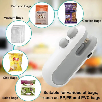 USB Rechargeable Mini Bag Sealer for Food Storage Zenifie