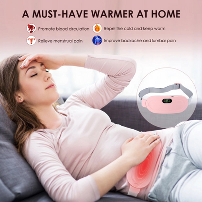 Menstrual Pain Relief Heating & Massage Belt – Fast Heat Therapy for Cramps, Back & Abdominal Comfort Zenifie