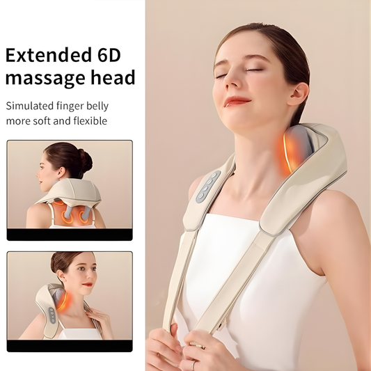 Shiatsu Neck & Back Massager with Heat – Deep Tissue Pain Relief