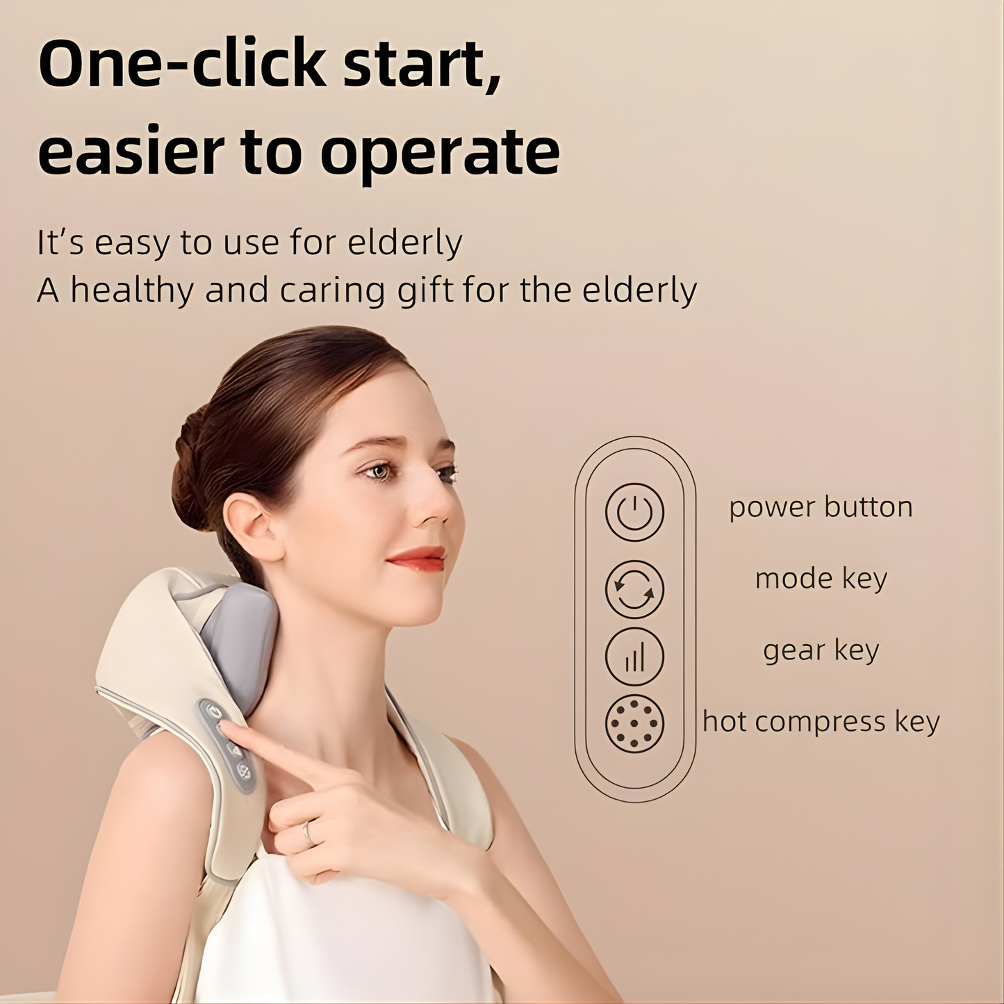 Shiatsu Neck & Back Massager with Heat – Deep Tissue Pain Relief Zenifie