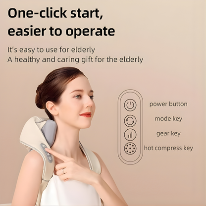 Shiatsu Neck & Back Massager with Heat – Deep Tissue Pain Relief Zenifie