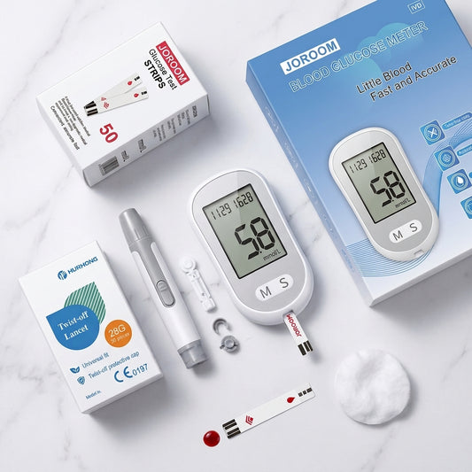 Complete Blood Glucose Test Kit – Meter + 50 Strips + 50 Lancets