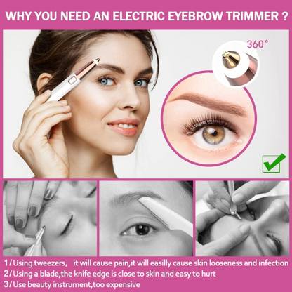 Rechargeable Eyebrow Hair Remover with LED Light &amp; Digital Display Zenifie