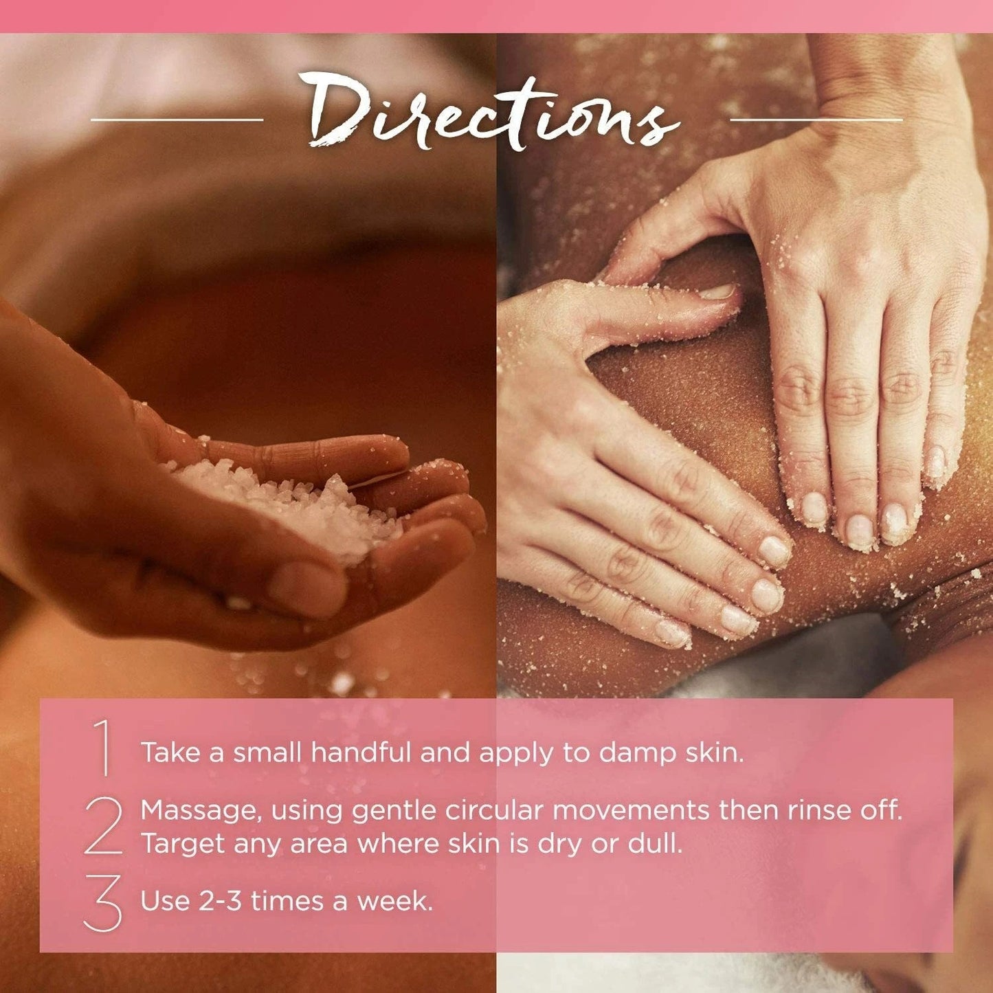 PraNaturals Pink Himalayan Salt Dry Oil Bath Body Scrub Mineral-Rich 500ml