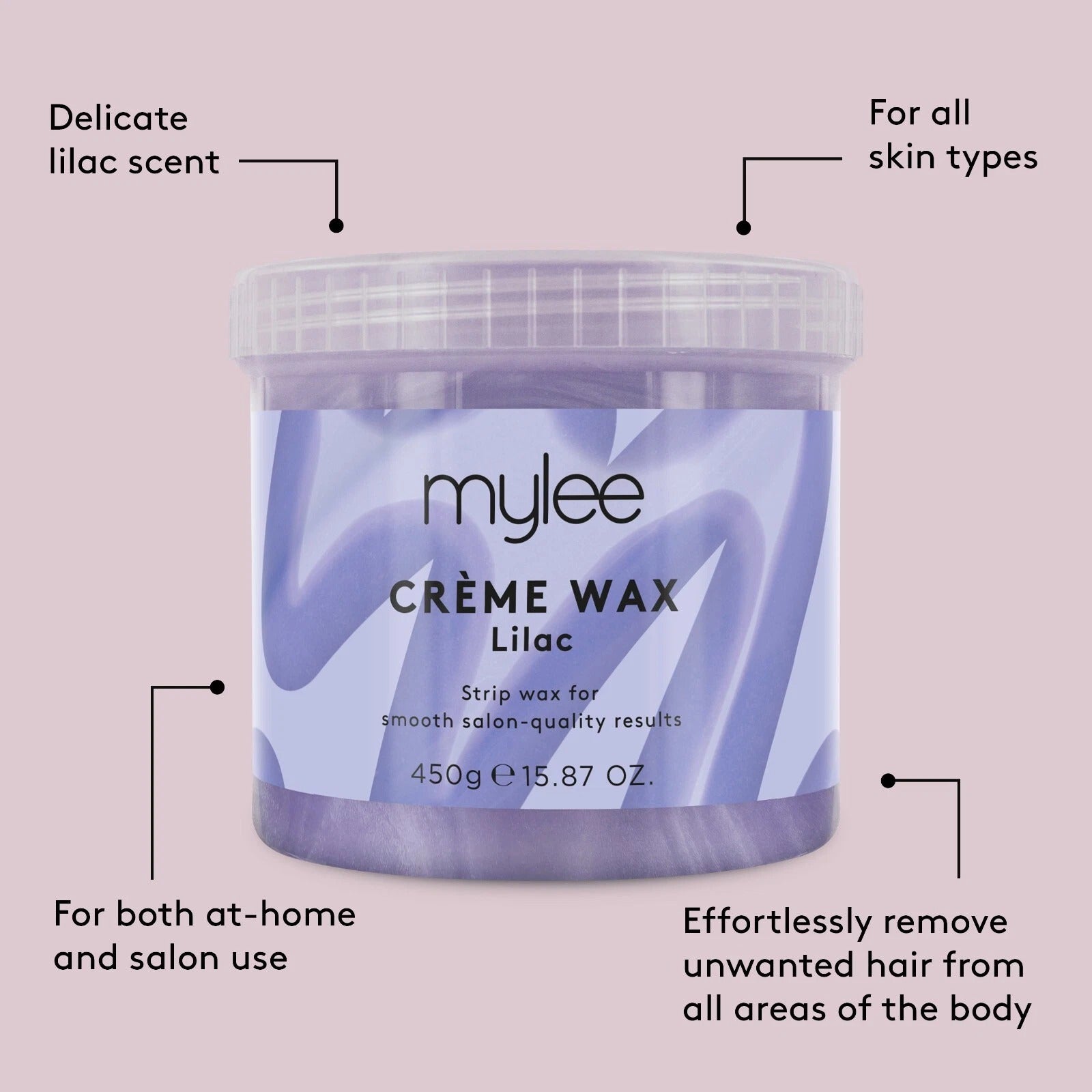 Hair Removal Soft Creme Wax Honey Tea Tree Rose Depilation Waxing 450g Pot