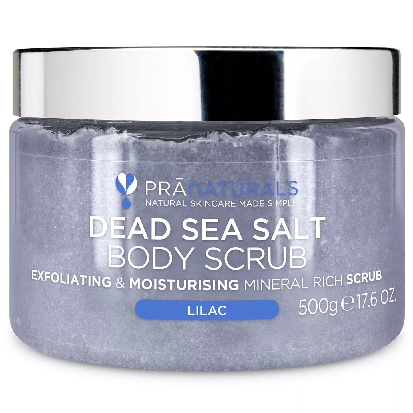 PraNaturals Dead Sea Salt Body Scrub 500g w/ Natural Oils & Minerals No parabens