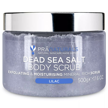PraNaturals Dead Sea Salt Body Scrub 500g w/ Natural Oils & Minerals No parabens
