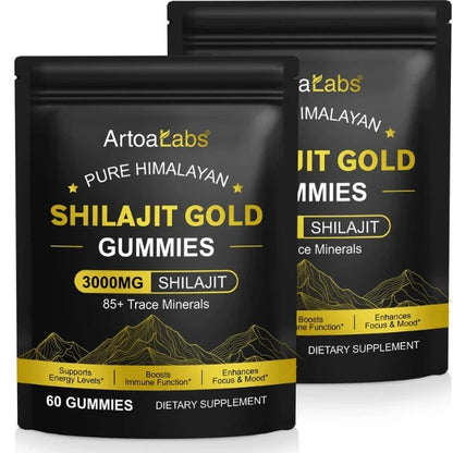 Pure Himalayan Shilajit Gummies Gold 3000MG - 60 Gummy - High Fulvic Acid