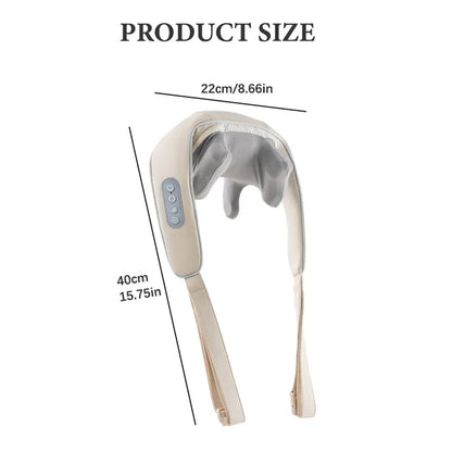 Wireless Neck & Shoulder Massager with Electric Massage Fnction, Portable USB powered Deep Tissue Pad for Office Home Travel Use Neck Shoulder Relaxer