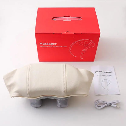 Wireless Neck & Shoulder Massager with Electric Massage Fnction, Portable USB powered Deep Tissue Pad for Office Home Travel Use Neck Shoulder Relaxer