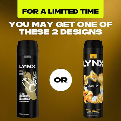 Lynx XL 48-Hour High Definition Fragrance Body Spray Deodorant, 6 Pack, 200ml