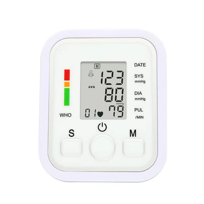 Digital Blood Pressure Monitor – Fully Automatic Upper Arm BP Machine with Heart Rate Monitor & Voice Function, Portable Design Zenifie