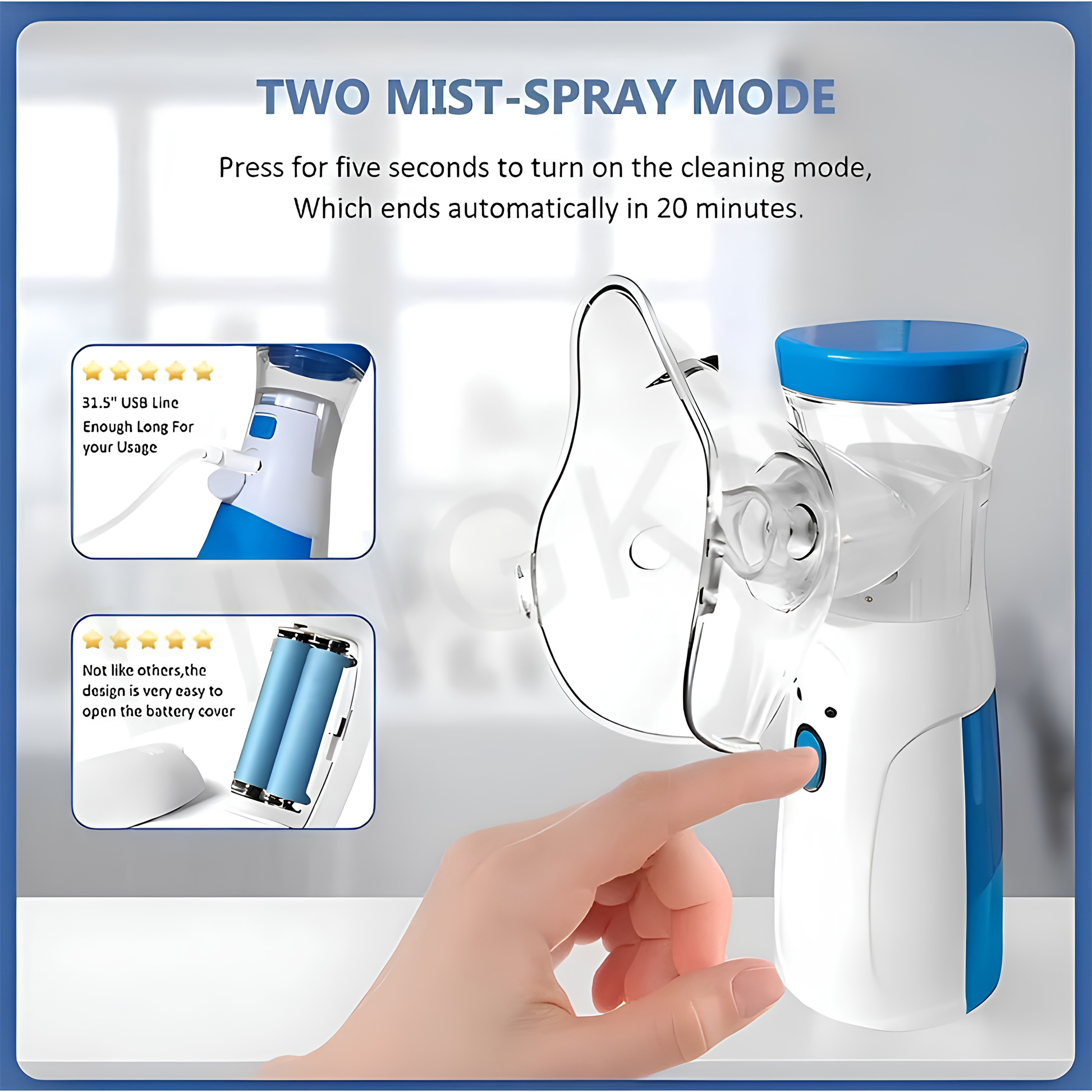 Mini Portable Mesh Nebulizer for Adults and Kids Zenifie