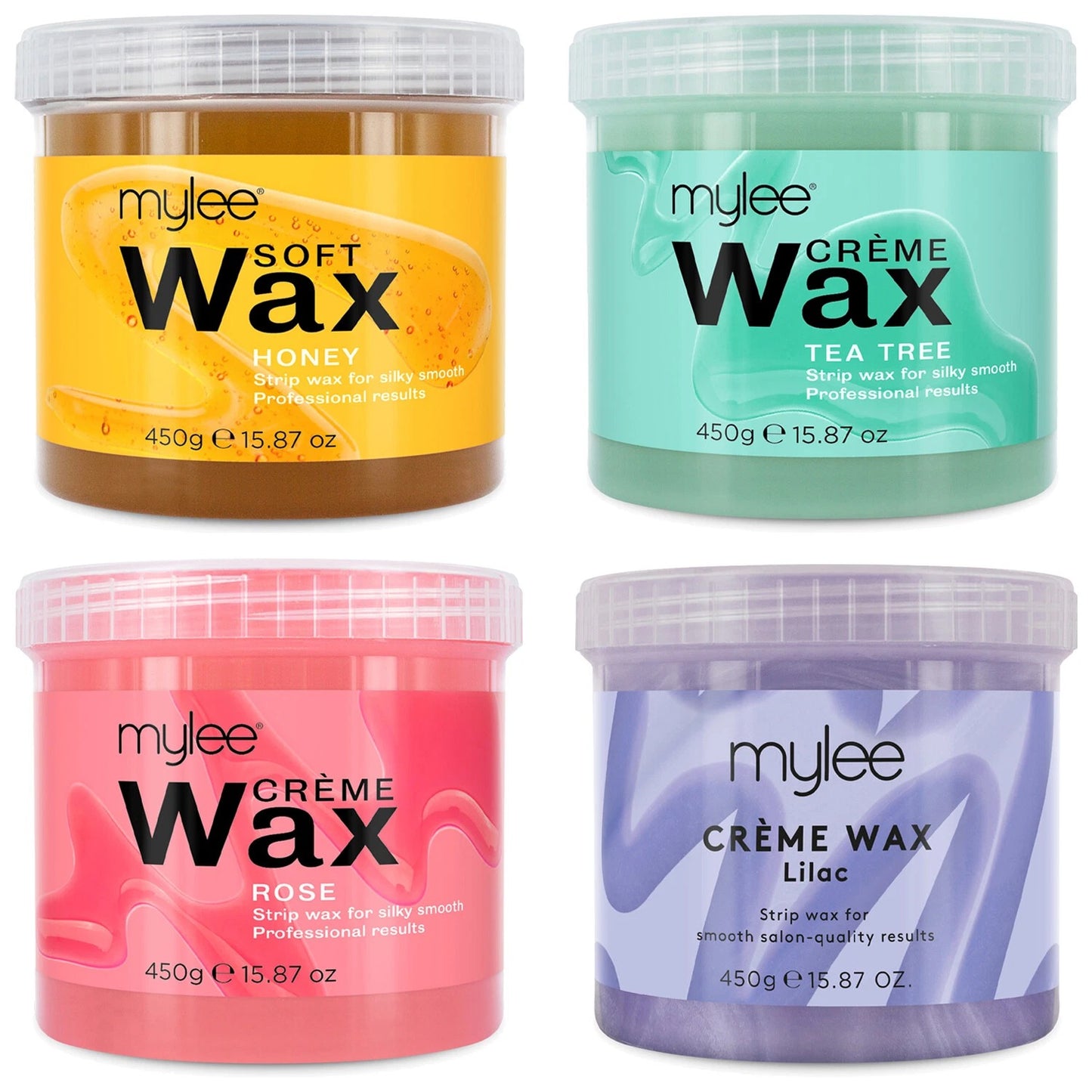 Hair Removal Soft Creme Wax Honey Tea Tree Rose Depilation Waxing 450g Pot