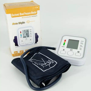 Digital Blood Pressure Monitor – Fully Automatic Upper Arm BP Machine with Heart Rate Monitor & Voice Function, Portable Design