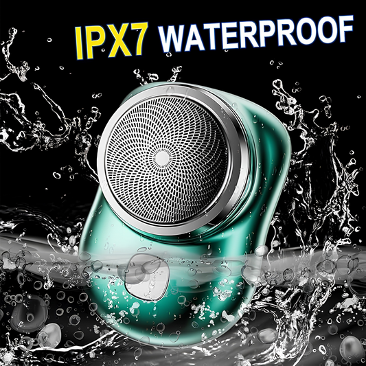 Portable Waterproof Pocket Razor for Men with 90 Day Battery Life | Rechargeable Electric Shaver with 15 Blade Turbine Tech