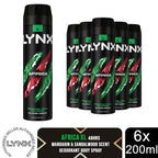 Lynx XL 48-Hour High Definition Fragrance Body Spray Deodorant, 6 Pack, 200ml