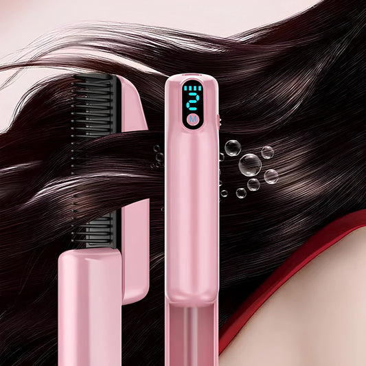 Portable Hair Straightener Comb – 3-Minute Quick Styling & Frizz Control Zenifie
