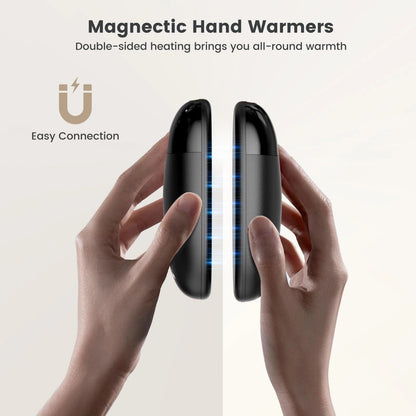 Rechargeable Magnetic Hand Warmer Set, Digital Display Portable  Pocket Heater, 2-Piece Electric Heating Glove Accessories
