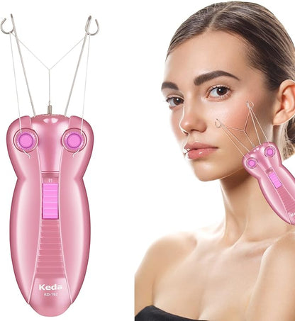 Electric Facial Threading Hair Remover – Automatic Thread Epilator for Face, Upper Lip, Chin & Body
