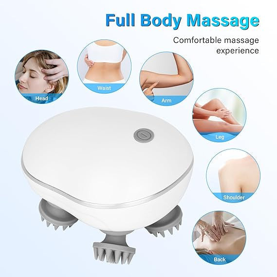 Electric Scalp Massager – Cordless Deep Kneading Head Massager with 3 Intensity Levels & USB Rechargeable Zenifie