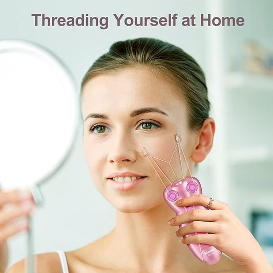 Electric Facial Threading Hair Remover – Automatic Thread Epilator for Face, Upper Lip, Chin & Body