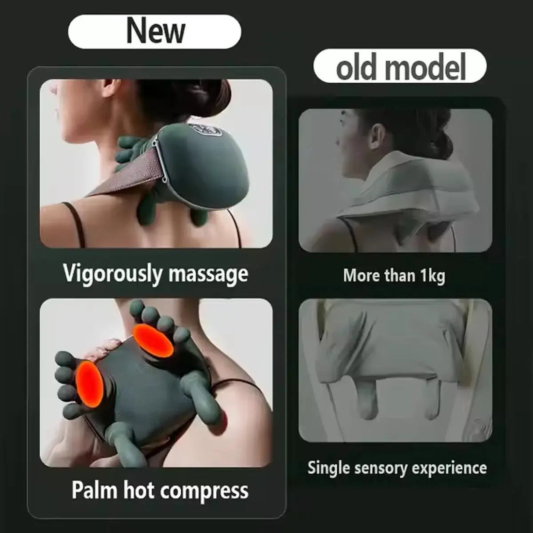 Cordless Shiatsu Neck & Shoulder Massager Zenifie